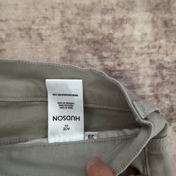 Hudson Jeans Brand Ace Style Skinny Jeans in Stretch Denim, Tan, 38x32 - Picture 4 of 5